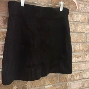 Black Cable Knit Zara Mini Skirt